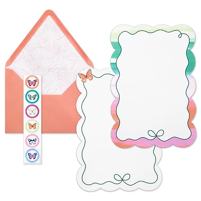 Lacey Chabert Collection Ribbons and Scallops Stationery Set With Seals, 12 sheets for only USD 8.99 | Hallmark