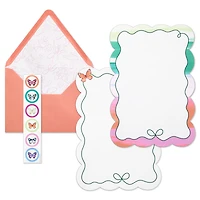Lacey Chabert Collection Ribbons and Scallops Stationery Set With Seals, 12 sheets for only USD 8.99 | Hallmark