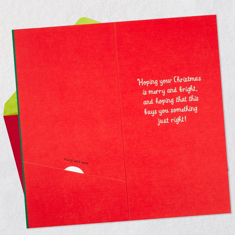 Merry, Bright and Just Right Money Holder Christmas Card for only USD 3.99 | Hallmark