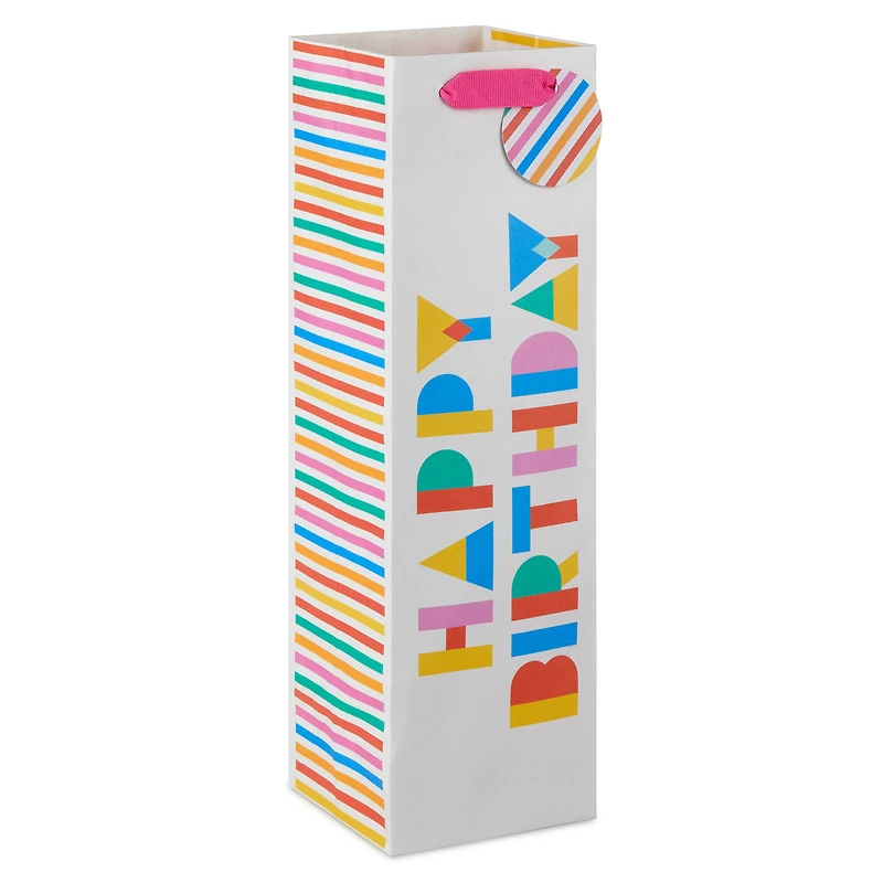 13" Collage Lettering Birthday Wine Gift Bag for only USD 3.49 | Hallmark