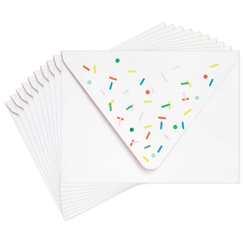 Confetti on White Designed Envelopes, Pack of 10 for only USD 5.00 | Hallmark