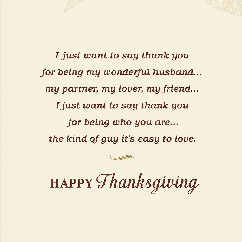 My Partner and Friend Thanksgiving Card for Husband for only USD 3.59 | Hallmark