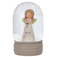 Blossom Bucket April Birthstone Angel Snow Globe, 4.2" for only USD 22.99 | Hallmark