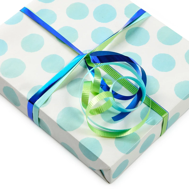 Aqua/Bright Green/Royal Blue 3-Pack Curling Ribbon, 90' total for only USD 2.99 | Hallmark