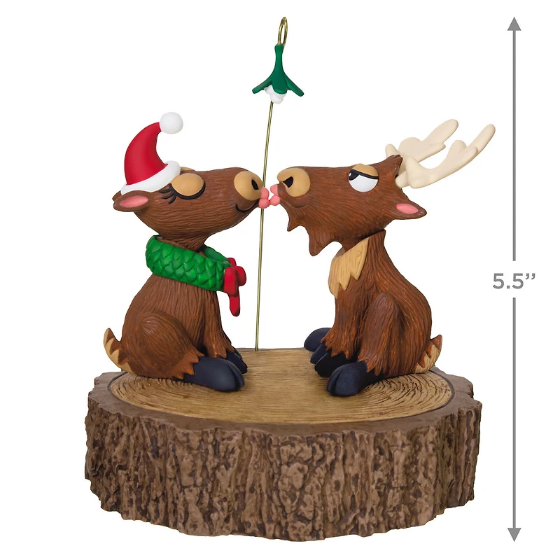 Merry Kiss-Moose Musical Ornament With Motion for only USD 49.99 | Hallmark