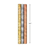 Mixed Metallics 3-Pack Holiday Wrapping Paper Assortment, 60 sq. ft. for only USD 14.99 | Hallmark