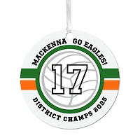 Volleyball Round Metal Personalized Ornament, Custom Text for only USD 17.99 | Hallmark