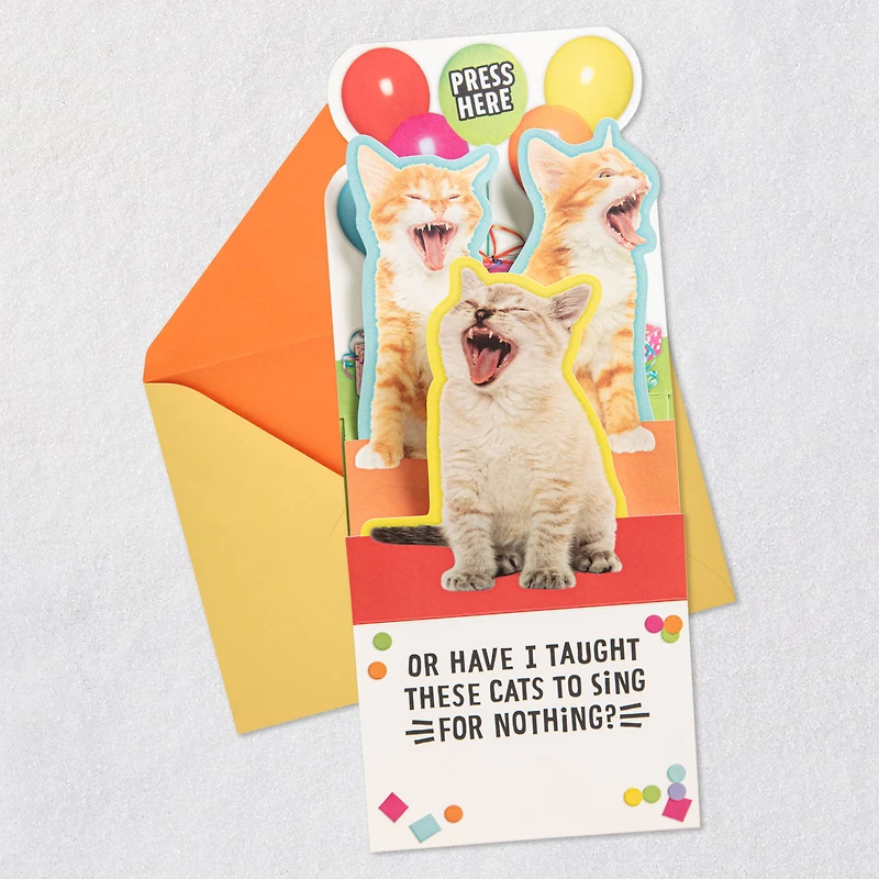 Singing Cats Funny Musical Pop-Up Birthday Card for only USD 7.59 | Hallmark