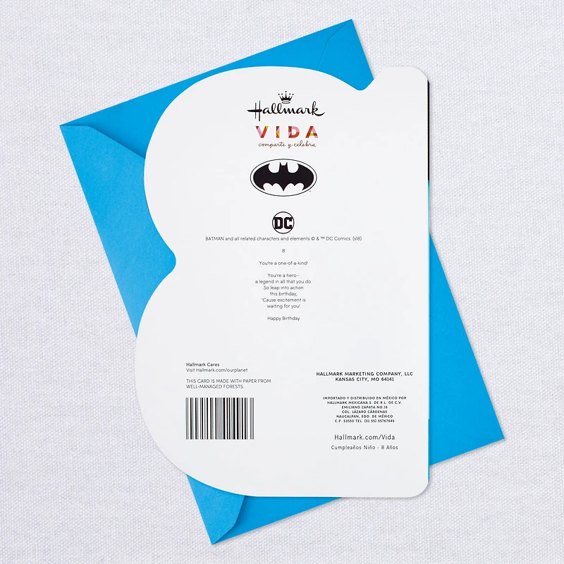 DC Comics™ Batman™ Spanish-Language 8th Birthday Card With Stickers for only USD 4.99 | Hallmark