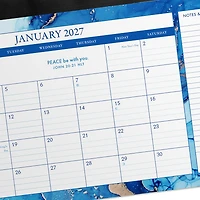 Blue and Gold Marbled 2027 Desk Calendar, 17x11, 12-Month for only USD 11.99 | Hallmark