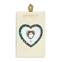 Demdaco Holly Jolly Santa Art Heart Pin for only USD 7.99 | Hallmark