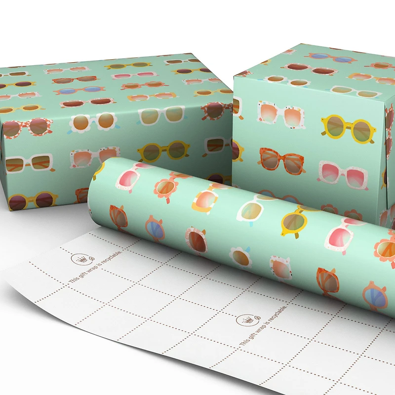 Sunglasses on Mint Wrapping Paper, 20 sq. ft. for only USD 4.99 | Hallmark