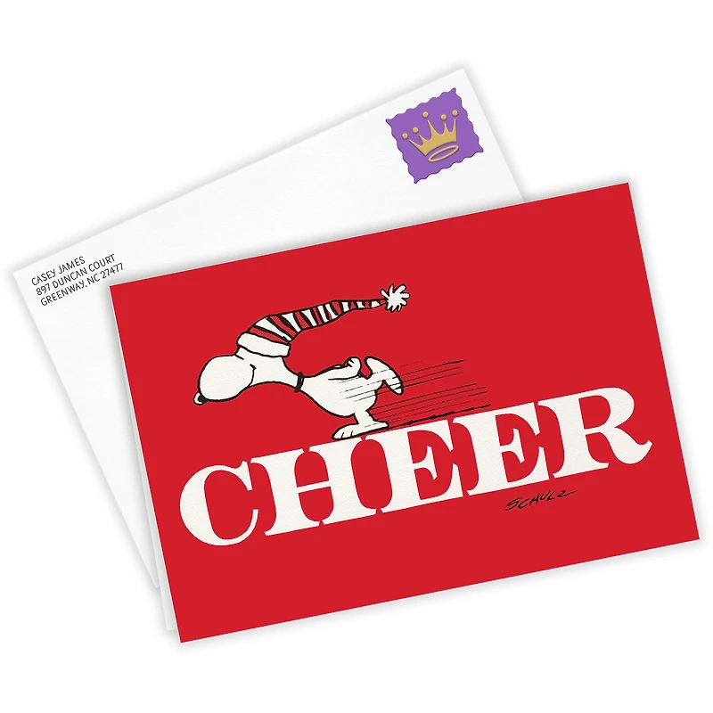 Peanuts® Snoopy Cheer Custom Holiday Card for only USD 4.99 | Hallmark
