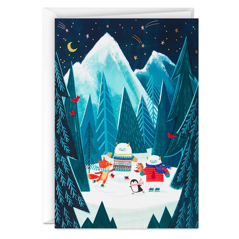 UNICEF Yeti and Friends Ice Skating Boxed Christmas Cards, Pack of 12 for only USD 12.50 | Hallmark