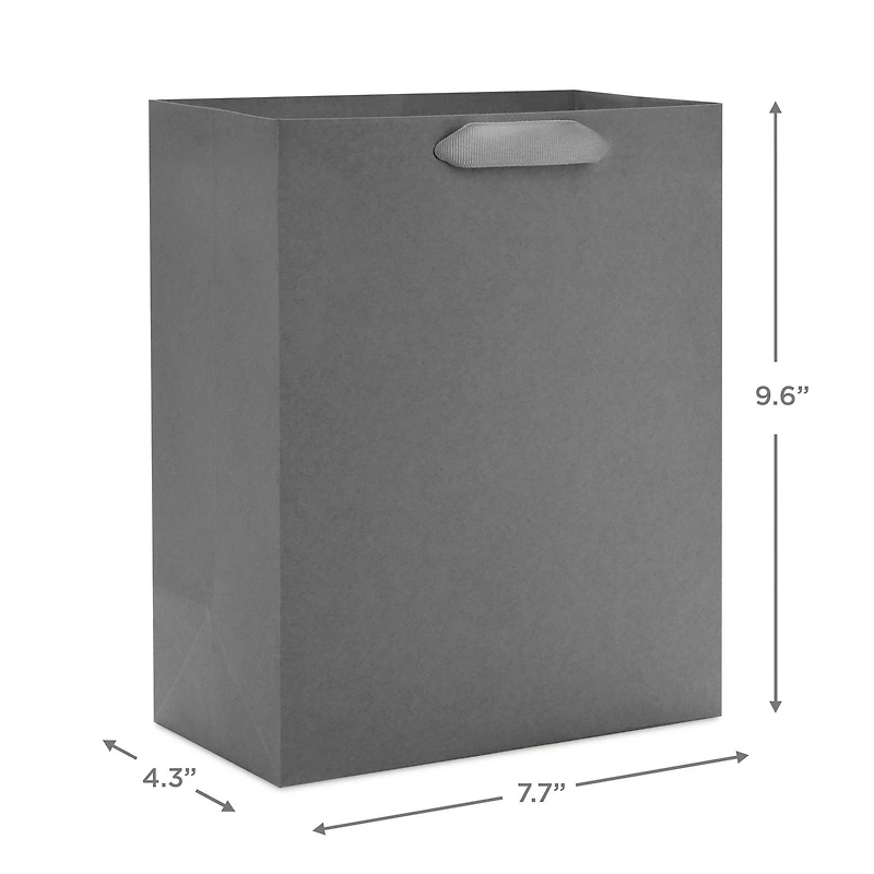 9.6" Solid Gray Medium Gift Bag for only USD 3.49 | Hallmark