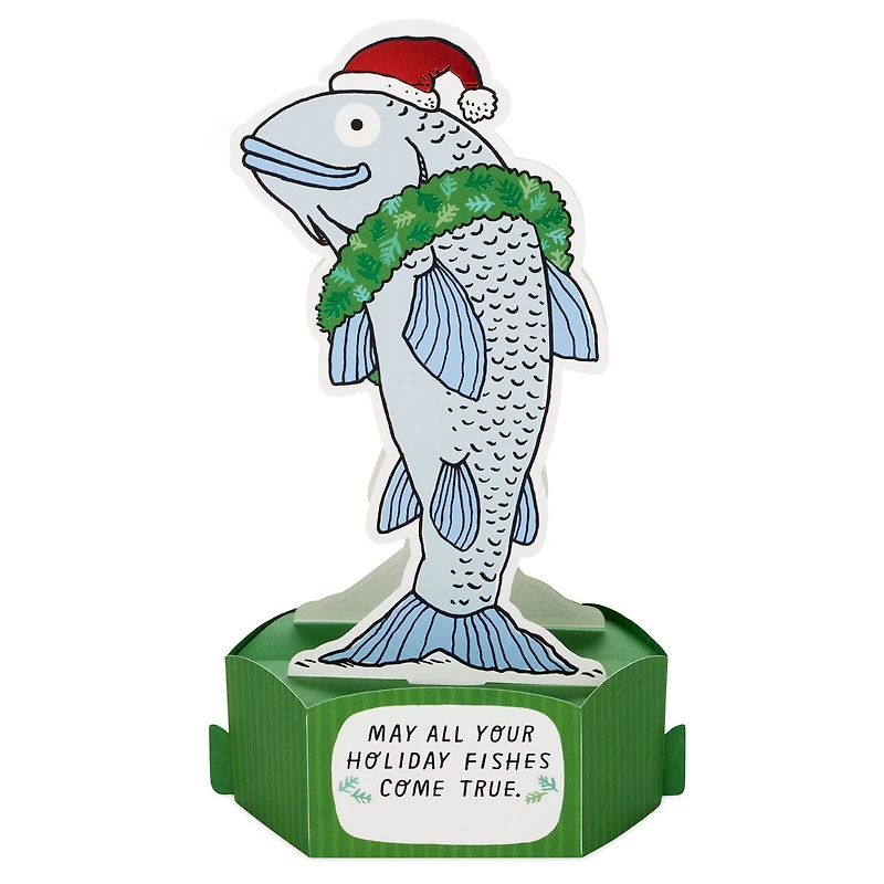 Christmas Cod Fish Pun Funny 3D Pop-Up Christmas Card for only USD 7.99 | Hallmark