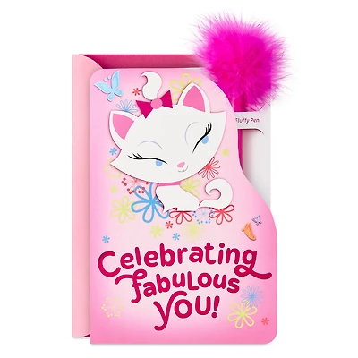Disney The Aristocats Marie Purr-fectly Sweet Birthday Card for Kids With Feather-Topped Pen for only USD 7.99 | Hallmark