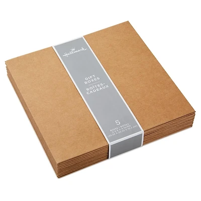 Kraft Paper 5-Pack Square Boxes for only USD 7.99 | Hallmark