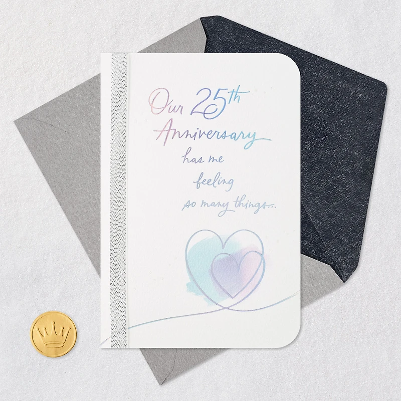 Feeling So Many Things 25th Anniversary Card for Spouse for only USD 6.99 | Hallmark