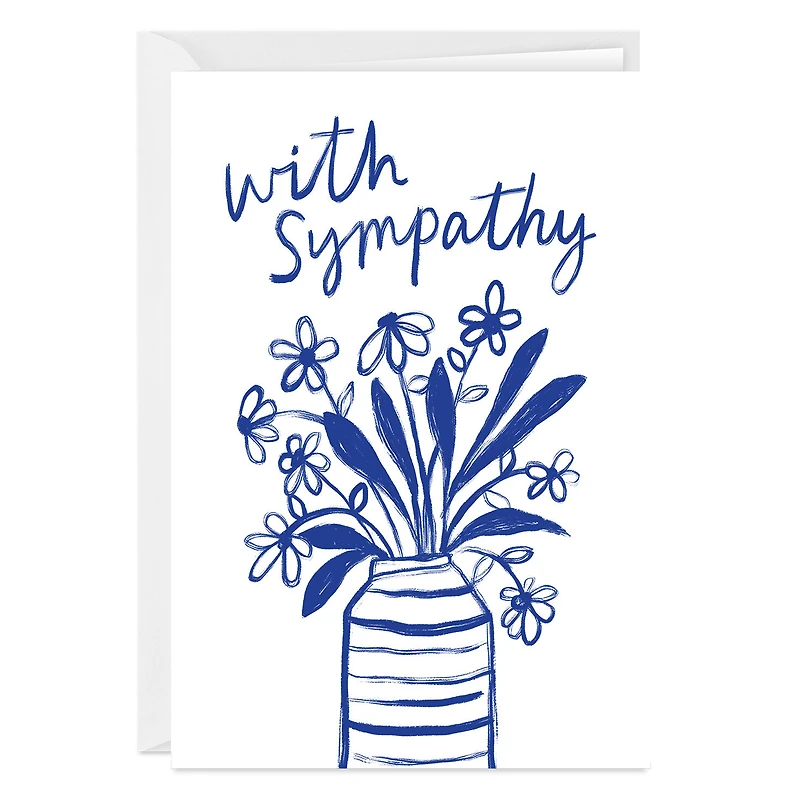 Blue and White Flower Bouquet Custom Sympathy Card for only USD 4.99 | Hallmark