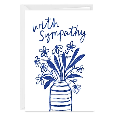 Blue and White Flower Bouquet Custom Sympathy Card for only USD 4.99 | Hallmark