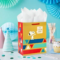 9.6" Peanuts® It's Your Day Medium Gift Bag for only USD 3.99 | Hallmark