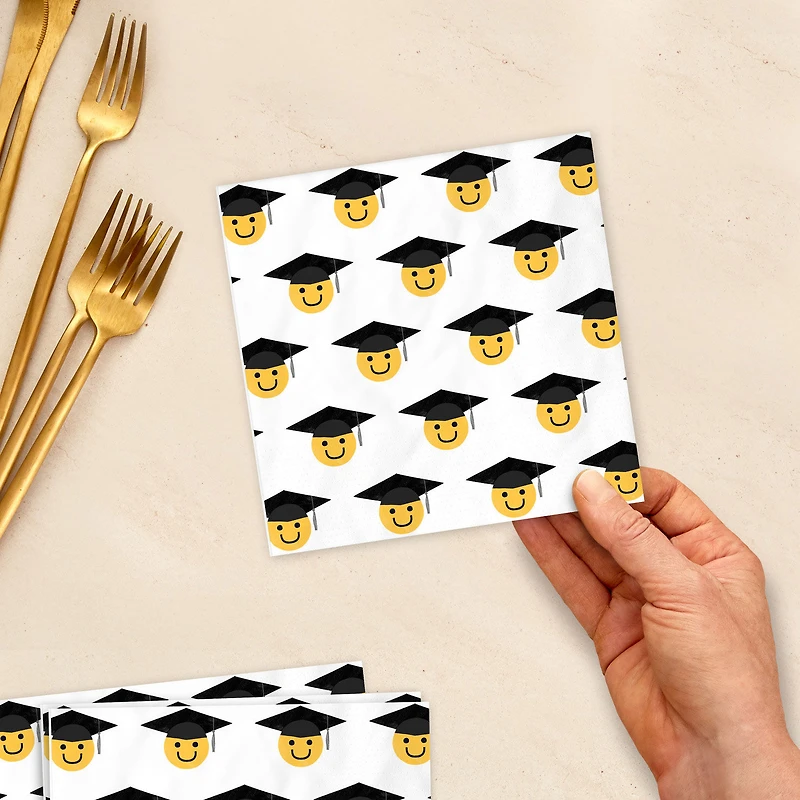 Smiley Faces in Grad Caps Graduation Cocktail Napkins, Pack of 20 for only USD 4.49 | Hallmark