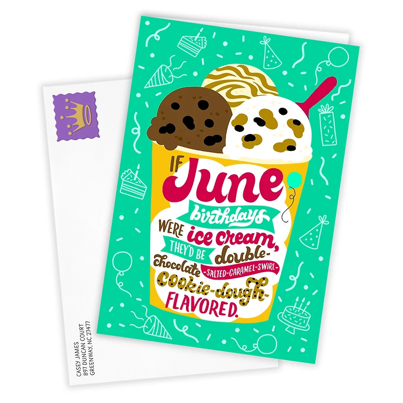 June and Ice Cream Custom Birthday Card for only USD 4.99 | Hallmark