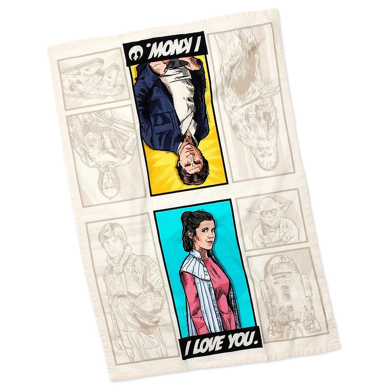 Star Wars™ Han Solo™ and Princess Leia™ Tea Towel, 18x26 for only USD 16.99 | Hallmark