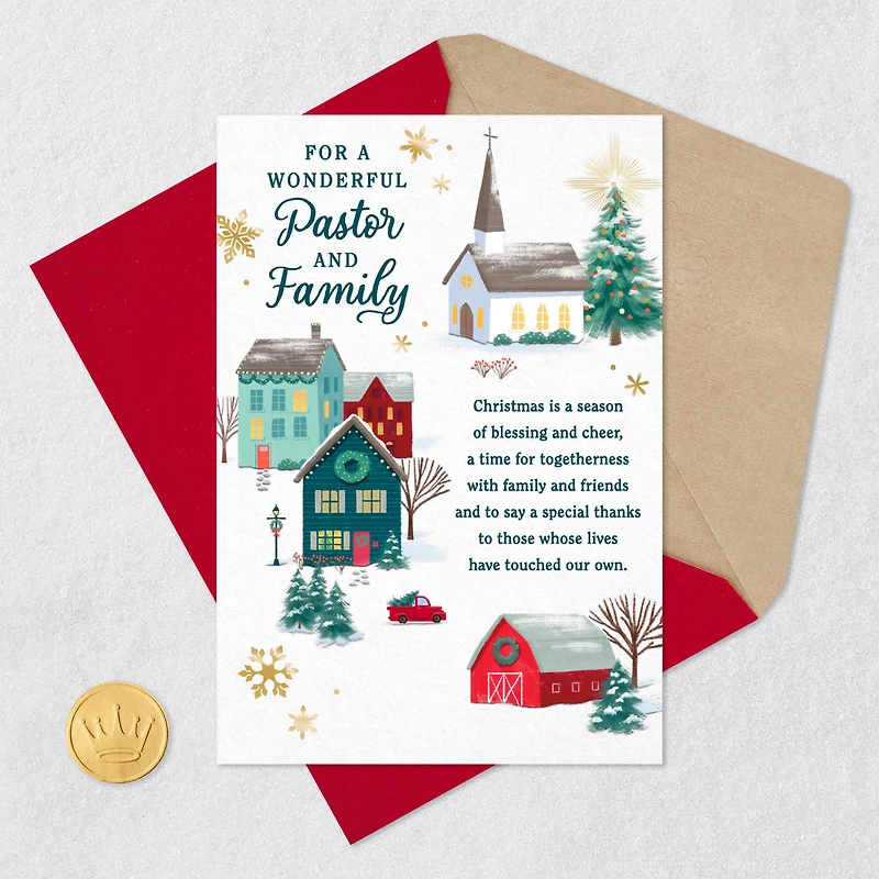 A Season of Blessing and Cheer Religious Christmas Card for Pastor and Family for only USD 3.99 | Hallmark
