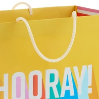 7.7" Hooray on Yellow Medium Horizontal Gift Bag for only USD 4.49 | Hallmark