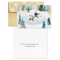 Snowman and Critters Ice Skating Boxed Christmas Cards, Pack of 16 for only USD 17.49 | Hallmark