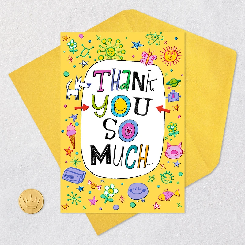 Happy Doodles Thank You Card for only USD 4.49 | Hallmark