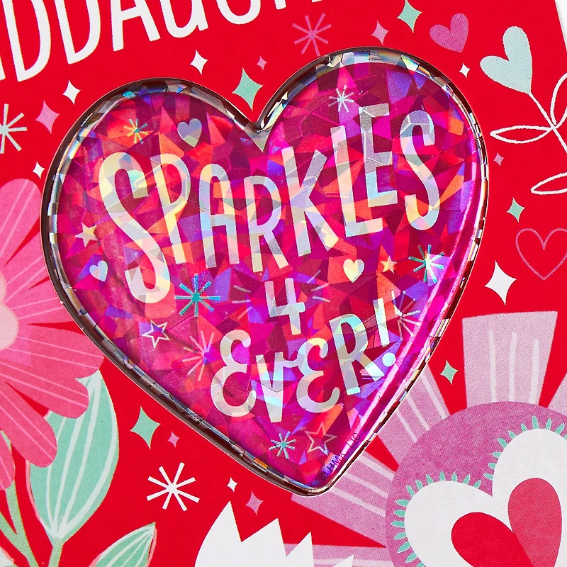 Sparkles Forever Granddaughter Valentine's Day Card With Sticker for only USD 4.99 | Hallmark
