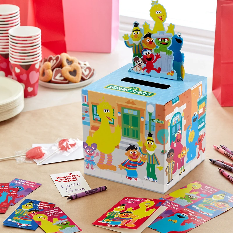 Sesame Street Smiles and Fun Kids Classroom Valentines Set With Cards and Mailbox for only USD 14.99 | Hallmark