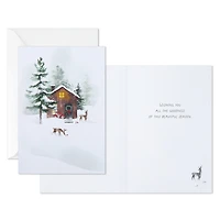 Snowy Cabin and Deer Packaged Christmas Cards, Set of 5 for only USD 5.00 | Hallmark