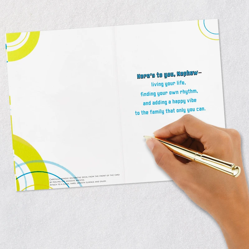 You Add a Happy Vibe Birthday Card for Nephew With Decal for only USD 8.59 | Hallmark