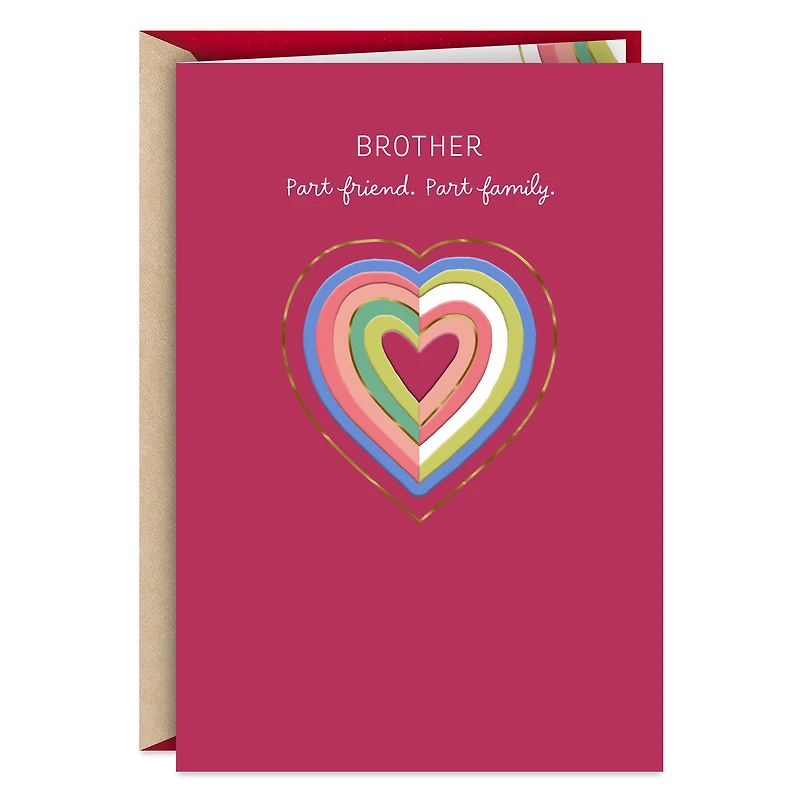 Part Friend, Part Family and Always Loved Valentine's Day Card for Brother for only USD 3.99 | Hallmark