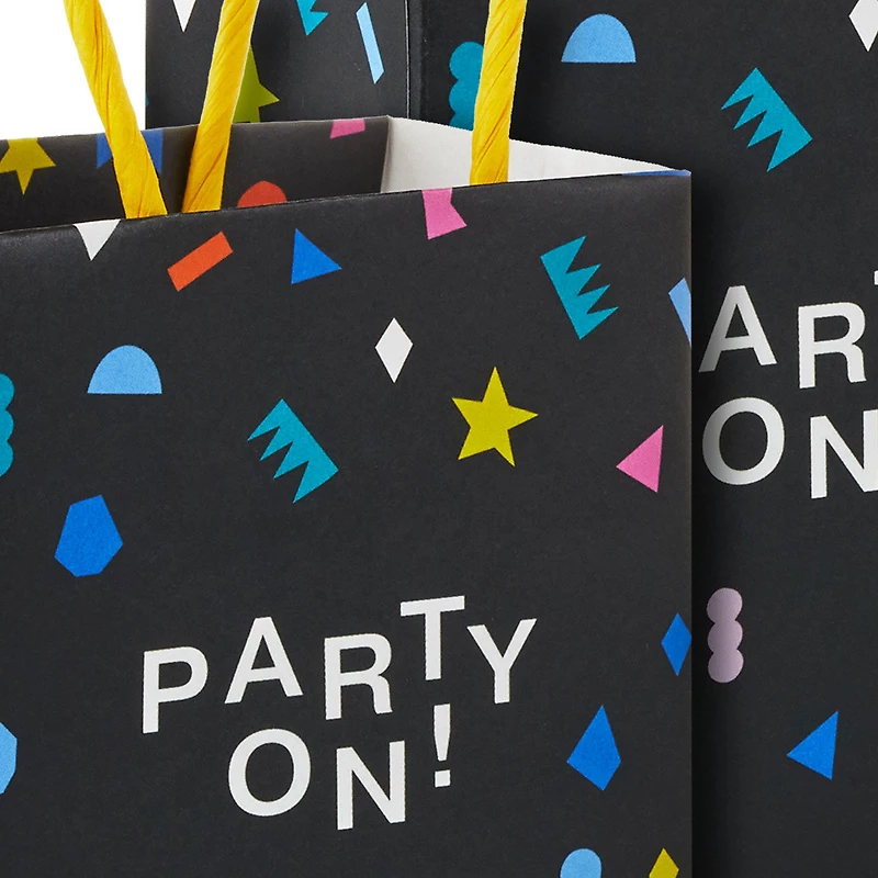 4" "Party On" Mini Treat Bags With Handles, Pack of 4 for only USD 4.99 | Hallmark