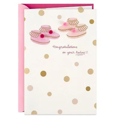 Twice the Happiness and Love New Baby Girl Card for Twin Daughters for only USD 4.59 | Hallmark
