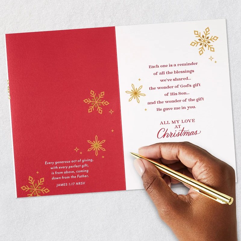 Reminder of Our Shared Blessings Religious Christmas Card for Wife for only USD 6.99 | Hallmark