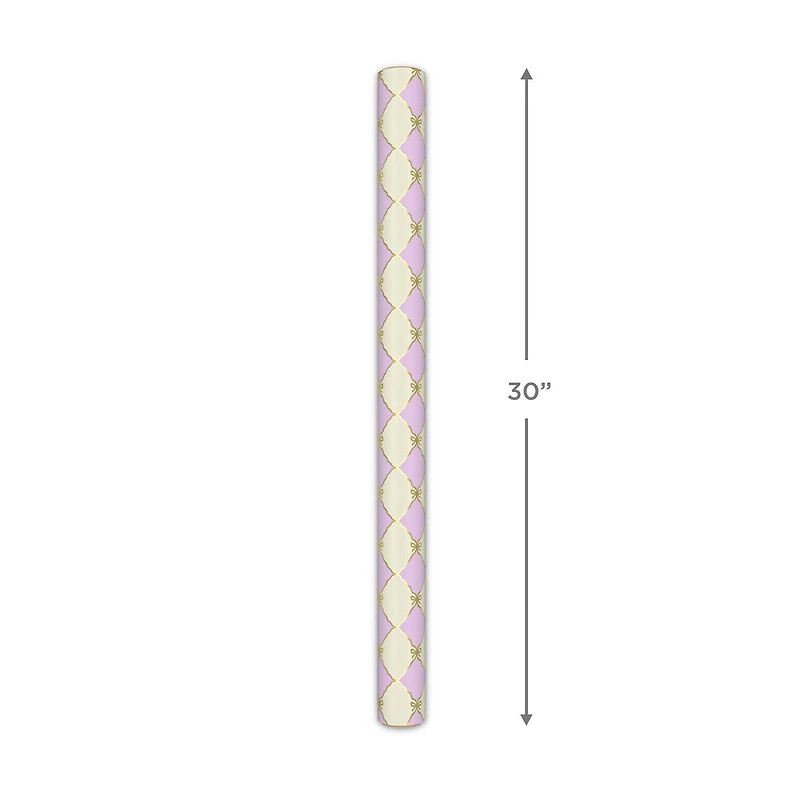 Gold Bow Lattice on Pink and Cream Wrapping Paper Roll, 20 sq. ft. for only USD 4.99 | Hallmark