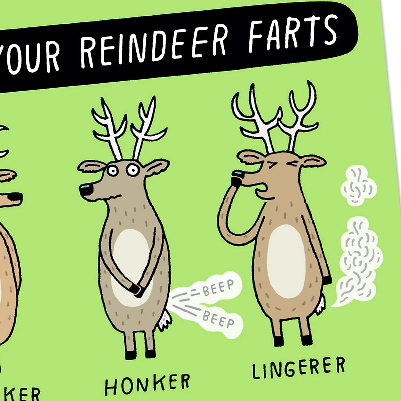Reindeer Farts Funny Christmas Card for only USD 3.69 | Hallmark