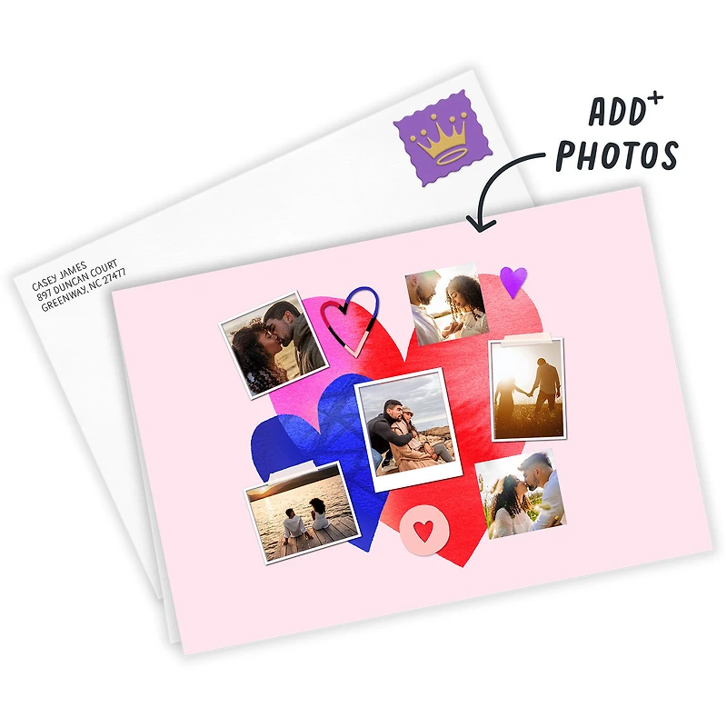 Artistic Hearts Photo Collage Custom Love Card for only USD 4.99 | Hallmark