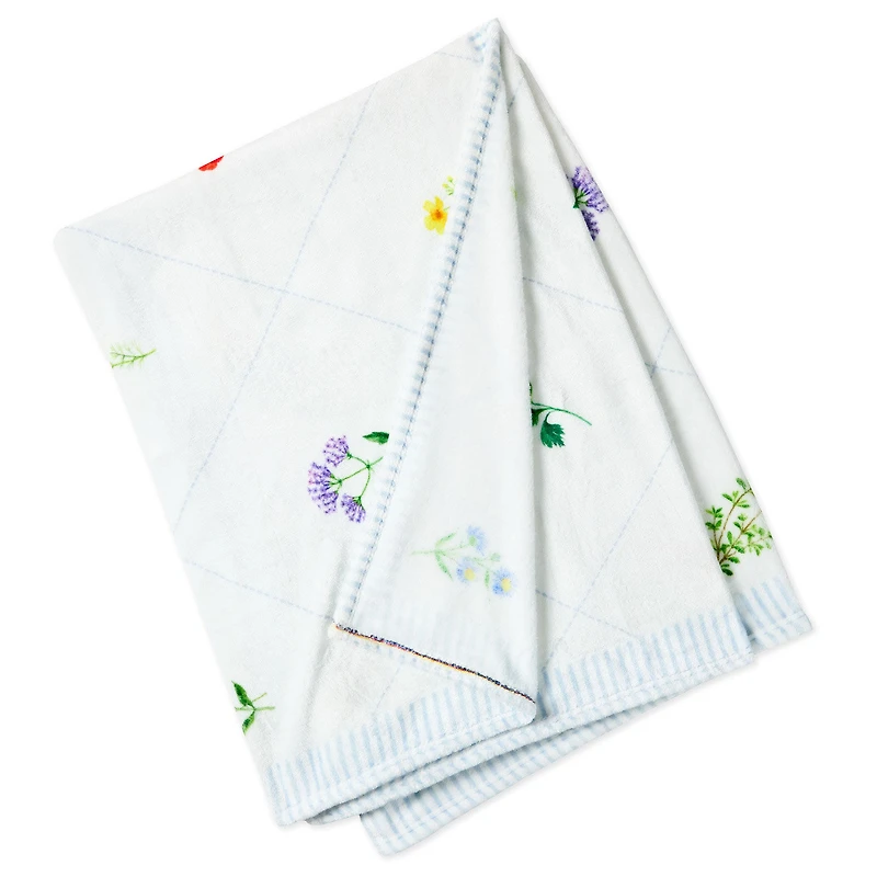 Wildflowers on Cream Diamonds Throw Blanket, 50x60 for only USD 29.99 | Hallmark