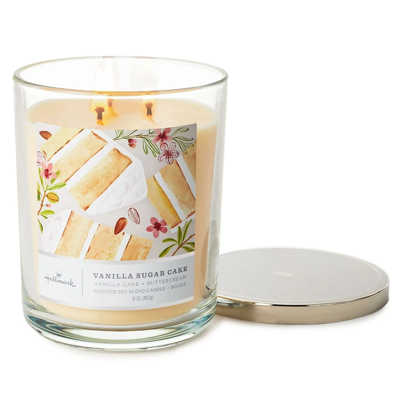 Vanilla Sugar Cake 3-Wick Jar Candle, 16 oz. for only USD 29.99 | Hallmark