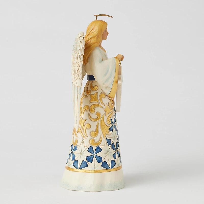 Jim Shore Heartwood Creek Blue and Gold Angel Figurine, 8.46" for only USD 75.00 | Hallmark