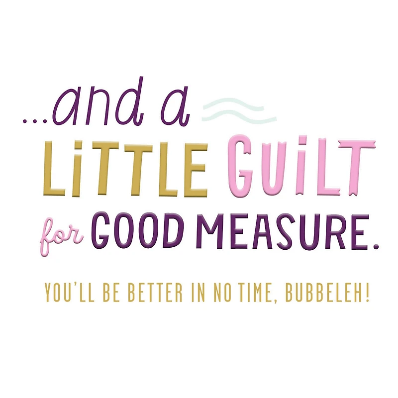Mother Yourself, Bubbeleh Funny Get Well Card for only USD 3.99 | Hallmark