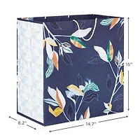 15" Tropical Stems on Navy Extra-Deep Gift Bag for only USD 5.99 | Hallmark