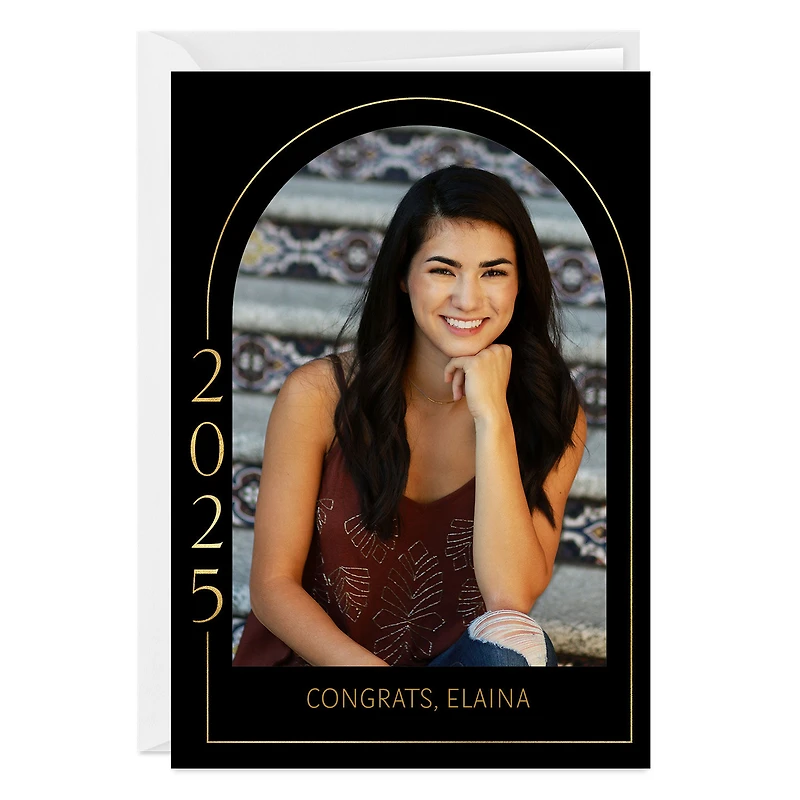 Congratulations Gold Arch Frame 2025 Custom Graduation Card for only USD 4.99 | Hallmark